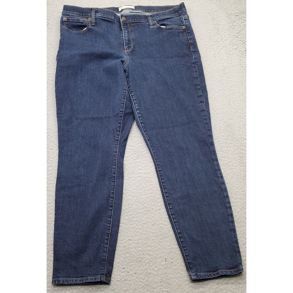 Gap 1969 True Skinny Jeans‎ Womens 32R Blue Denim Stretch 5-Pocket Medium Wash